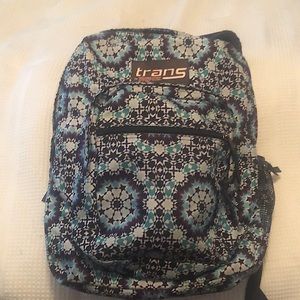 Trans by Jansport Blue and Purple Patterned Laptop Backpack